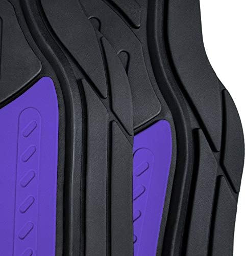 FH Group Monster Eye Full Set Rubber Floor Mats w. Trimmable Vinyl Trunk Liner/Cargo Mat Black- Fit Most Car, Truck, SUV, or Van (Blue/Black) F11313- F16403 - Image 4