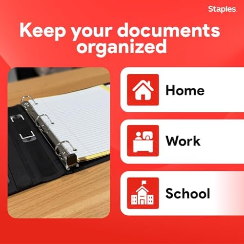 Staples Better 1-Inch D-Ring Binder, Black, Heavy-Duty, 3-Ring - Image 6