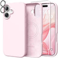 GolbinBox Magnetic for iPhone 17 Case, Silicone Cover, Chalk Pink by GolbinBox