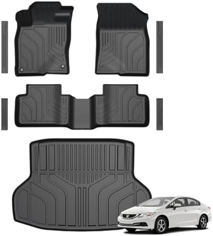 Floor Mats for 2012-2015 Honda Civic Sedan Accessories by GALVAGNITE