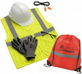 AABACO PPE Kit, Vest, Hard Hat, Gloves & Glasses, Hi-Vis Yellow, Gloves XL by AabacoEnvironmental