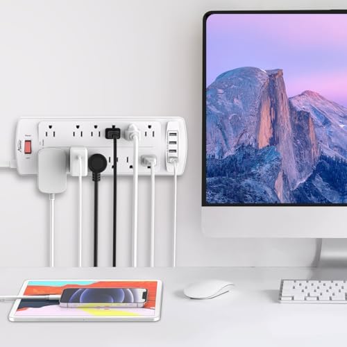 ALESTOR 6 Ft Surge Protector Power Strip with 12 Outlets and 4 USB Ports - Image 3
