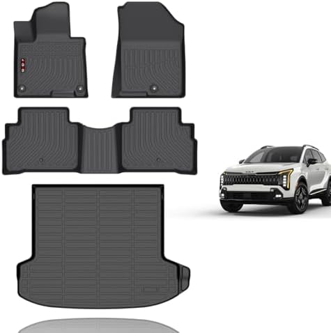 KELCSEECS® Floor Mats & Cargo Liner for 2027 2026 Kia Sportage(Not Fit Hybrid) All Weather Car Mats Trunk Mat Kia Sportage Floor Mats Accessories Black by KELCSEECS