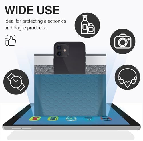UCGOU Bubble Mailers 8.5x12 Inch Navy Blue 25 Pack Usable Size 8.5x11 Poly Padded Envelopes #2 Medium Mailing Opaque Packaging Postal Self Seal Waterproof Boutique Shipping Bags for Clothes Makeup - Image 5