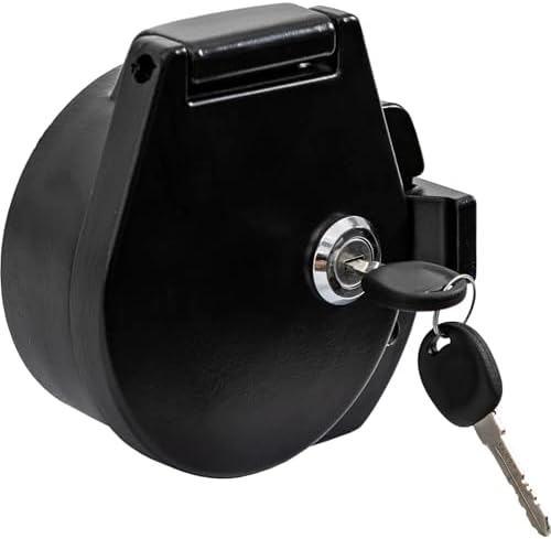 Buyers Products CC410, 4 Inch Locking Conduit Carrier Kit, Black Powder Coat Aluminum, Key Locking Door and End Cap, Drill-Free Mount, Fits 4" PVC, Adjustable Length Carrier for Trailers, Ladder Racks by BuyersProductsCompany