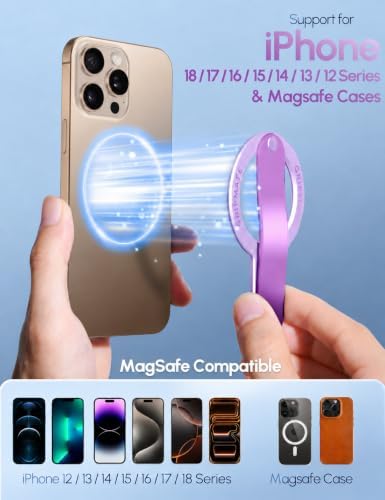 GripMate for MagSafe Phone Grip for iPhone, Slim Magnetic Phone Ring Holder - Image 4