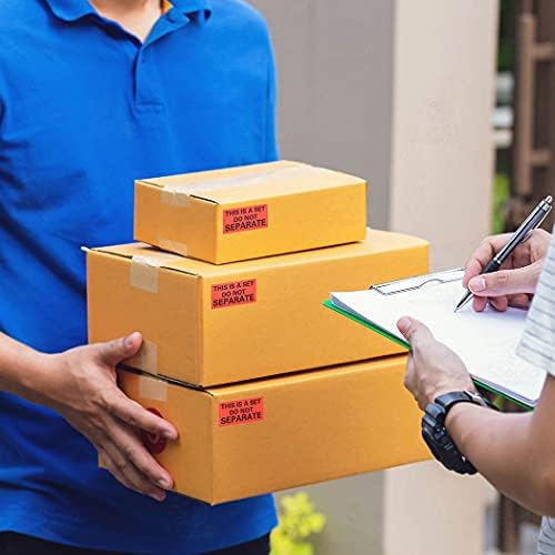 Shop4Mailers This is a Set Do Not Separate Red Labels 1" x 2" Rolls of 500 (12 Rolls) - Image 4