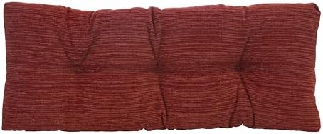 Klear Vu The Gripper Non-Slip Tufted Bench Cushion for Indoor Furniture, Assembled in USA, Entryway Storage, Bay Window, Corner Nook or Piano Seat, 43 Inches, Chenille Red by KlearVUHomeTextiles