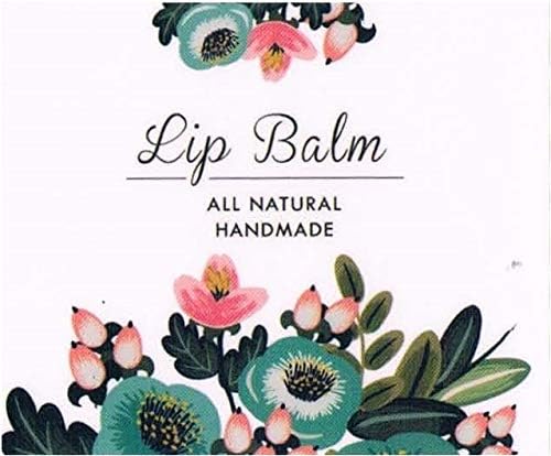 Homemade Skincare Products Adhesive Labels Stickers for Lip Balm Handcream Candle Container Tubes 20pcs (T Lip Balm - Clear Vinyl - Floral) - Image 2