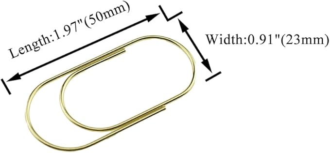 HAHIYO Paper Clips Sturdy 2 inches Length 30 Pack Wide Paperclips Heavy Duty - Image 2