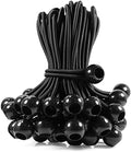 Ball Bungee 4 Inch Black Tie Down Cord 1 Inch Ball, 50-Piece by Joneaz