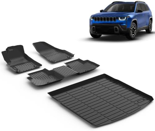 Floor Mats & Cargo Liner Set for 2026 Cherokee, Black by VOUKIY
