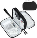 FYY Electronic Organizer, Travel Tech Pouch, Cable Organizer Black Quilted by FYY