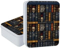 Small Metal Tins Box-4.7" x3.5"x1.6" Rectangular Empty Storage Box With Lid Decorative Organizer Storage Tin Case For Office/Cookie/Candy/Jewelry/Photo/Letter-Skull Bookshelf by Unknown