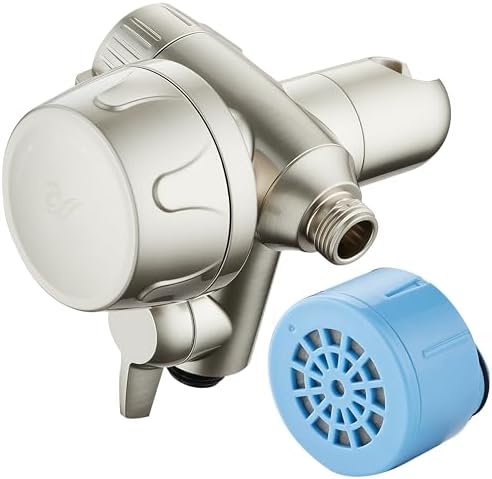 AquaCare Combo Shower Head Water Filter with Built-in 3-way Water Diverter by HotelSpa