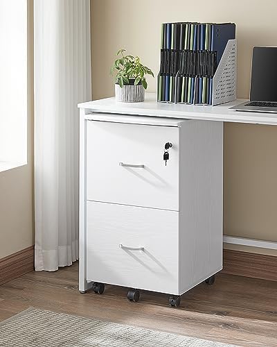 VASAGLE 2-Drawer File Cabinet, Small Rolling, Locking, Printer Stand - Image 7