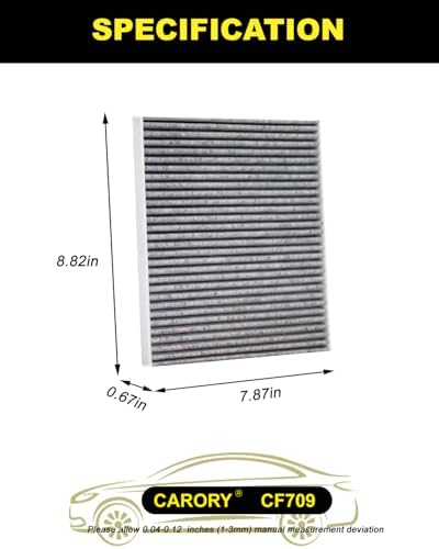 CARORY Cabin Air Filter w/Activated Carbon for 2012-2017 Hyundai Accent, 2005-2015 Tucson, 2012-2017 Veloster, 2010-2013 Kia Forte, 2006-2017 Rio, 2005-2016 Sportage, and more, CF709 - Image 2