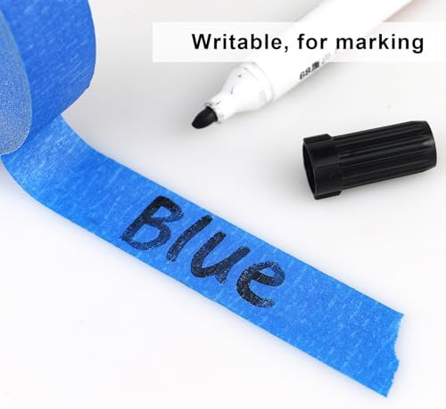 3 Pack Blue Painters Tape - Masking Tape 1 Inch Wide - Multi-Surface, Smart Adhesion, Indoor & Outdoor - 300FT Total - Paint Tape for DIY, Labeling, Art, Car, General Purpose (#3910) - Image 6