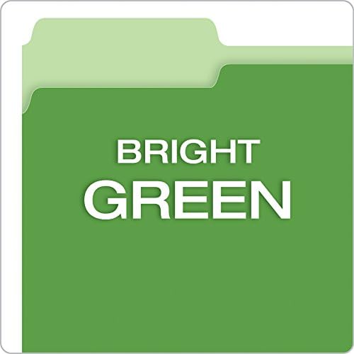 Pendaflex Colored File Folders, 100 Pack, Letter Size (8.5" x 11"), Durable Green Folders, 3 Tabs for Easy Labeling, Colorful School, Office & Home Document Organization - Image 5