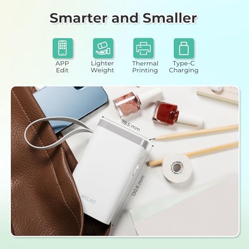 Nelko P21 Label Maker Machine with Tape, Bluetooth Label Printer, White - Image 3