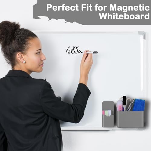 KITANIS Magnetic Pen Holder,2 Pack Magnetic Dry Erase Marker Holder with Generous Compartments,Strong Magnet Storage Marker Pen Pencil Organizer for Refrigerator,Whiteboard,Locker Accessories - Image 5