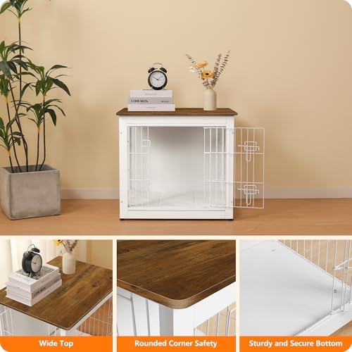 DWANTON 27" Dog Crate Furniture, Dog Kennel Indoor, with Waterproof Cushion - Image 6