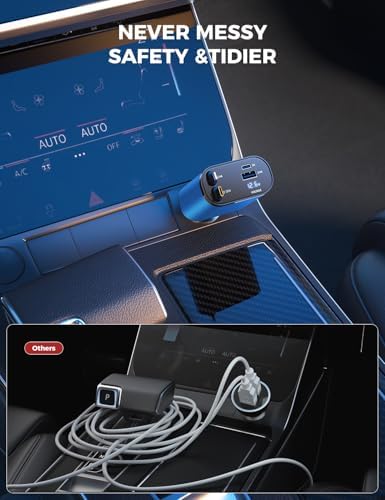 [Upgraded] SUPERONE Retractable Car Charger 4 in 1 Fast Phone Charger - Image 6