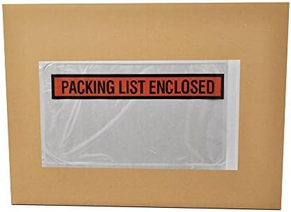 PSBM Packing List Enclosed Shipping Envelope 5.5"x10" Panel Face Pouches by PackagingSuppliesbymail