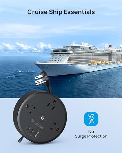 TROND Retractable Power Strip. Extension Cord 5ft, Cruise Ship Essentials - Image 5