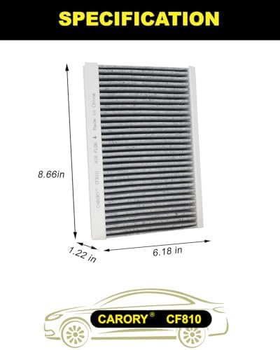 CARORY Cabin Air Filter w/Activated Carbon for Jeep Compass (2017-2026), Renegade (2015-2024), Fiat 500X (2016-2023), 500L (2014-2020), Dodge Hornet (2023-2025), OE# 68267921AA, CF11810, CF810 - Image 2