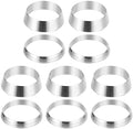 PATIKIL 3/4" Tube OD 304 Stainless Steel Compression Tube Fitting Sleeve, 5 Pack Double Ferrule Ring Tubing Fitting Assortment Kit, Silver by PATIKIL