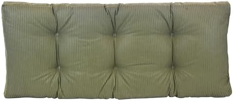 Klear Vu The Gripper Non-Slip Tufted Bench Cushion for Indoor Furniture, Assembled in USA, Entryway Storage, Bay Window, Corner Nook or Piano Seat, 33 Inches, Chenille Green - Image 3