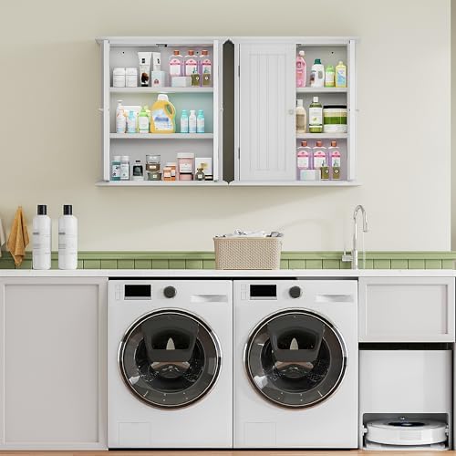 ChooChoo Bathroom Wall Cabinet Set of 2, Over The Toilet - Image 6