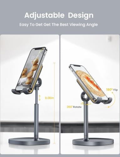 LISEN Cell Phone Stand Adjustable Phone Holer for Switch Stand Fits All Mobile Phones Switch Kindle iPads Tablet 4-10in Gray - Image 6