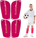 Kids Soccer Shin Guards 2 Pairs Slip-in Youth Shin Pads for Boys Girls, Lightweight PP+EVA Soccer Protective Gear Fits with Shin Guard Sleeves(not Included), Toddler to Teen Sizes Multiple Colors by Unknown