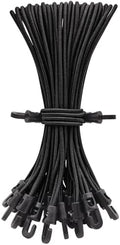 ABINLIN Small Bungee Cords with Hooks Heavy Duty 10 Inch 25 Pcs Black by ABINLIN