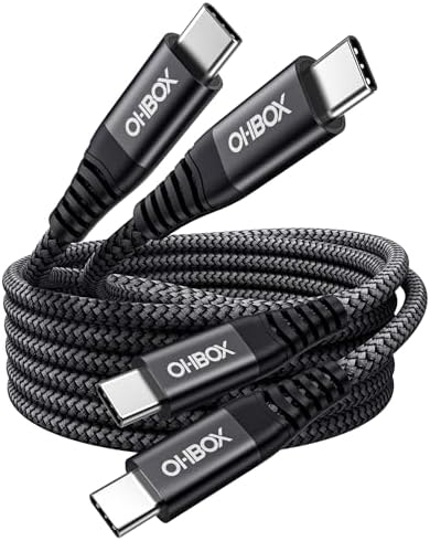 USBC to C Cable 10FT USB C Cables 60W, Long USB Type C Fast Charging Cable by OHBOX