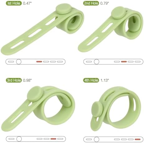 Donruby 24Pcs Silicone Cable Ties, Reusable Cord Organizer Straps, 4 Colors - Image 3