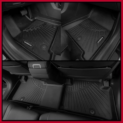 Naibeve Floor Mats for Polaris Ranger XP 1000 Crew 2019-2025 (4 Passenger)-All Weather for Polaris Ranger XP 1000 Floor Mats Liners 2 Row & Cargo Mats Bed Liner (Floor Liner+Trunk Mat) - Image 3
