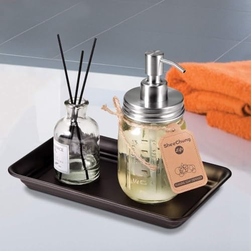 SheeChung Metal Vanity Tray, Bathroom Counter Storage Tray, Bronze - Image 5