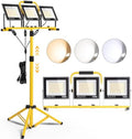 GoBright Portable LED Work Lights with Stand, 31000Lumen 3 Head Work Lights by WelcometoGoBright