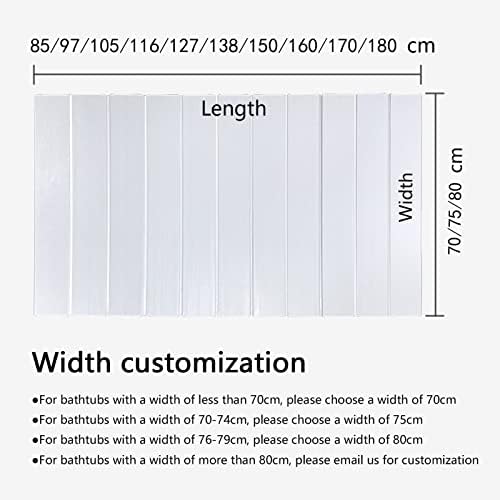 Bamboo Bathtub Caddy Tray with Foldable Cover for Spa Bath & Shower nization - Image 7