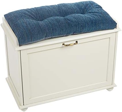 Klear Vu The Gripper Non-Slip Tufted Bench Cushion for Indoor Furniture, Assembled in USA, Entryway Storage, Bay Window, Corner Nook or Piano Seat, 27 Inches, Chenille Saphire - Image 2