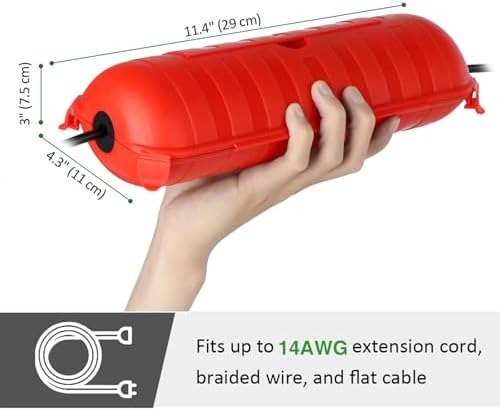 Flemoon Outdoor Extension Cord Safety Cover, for Outdoor Outlets - Image 3