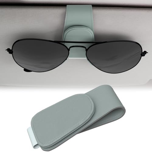 BFXM Car Sunglass Holder, Magnetic Leather Sunglass Holder by BFXM