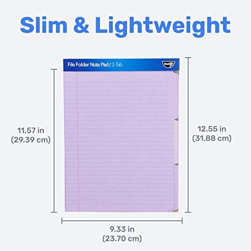 Find It File Folder Notepad - Pack of 12-9.5 x 12.5 Inch Notebook Organizer Folders for Filing, Document, and Clipboard Organization - Lavender - Image 4