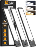 Under Cabinet Lighting Wireless, 10inch Motion Sensor Light, 3Pack-Black by ZIOEYIUE