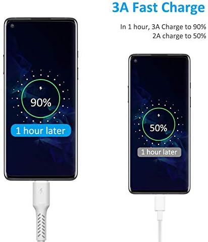 6 inch Short USB C Cord Fast Charge 5 Pack Durable USB A to USB Type C 3A Fast Charging Cable for Charging Station Compatible with Samsung Galaxy Note 20 A20 A51 S10 S20 Plus Ultra LG Stylo K51 - Image 3