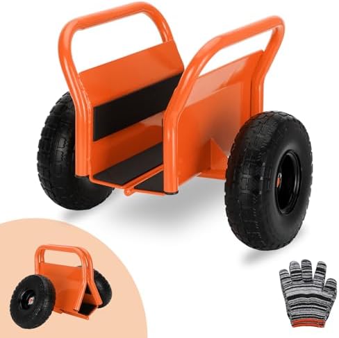 Heavy Duty Panel Dolly Slab Dolly 10 Inch Solid Rubber Tires by Unknown