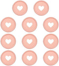 PATIKIL 35mm Plastic Book Binding Discs, 11 Pack Discbound Expansion Discs Heart Binder Rings for DIY Notebook Planner, Light Pink by PATIKIL